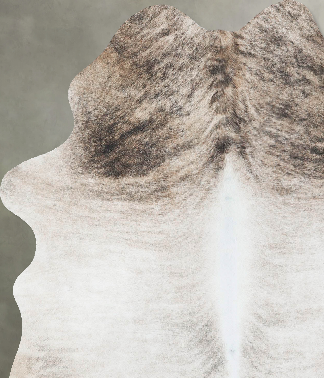 Grey Brindle Large Brazilian Cowhide Rug 6'3"H x 4'11"W #B18297 by Hud