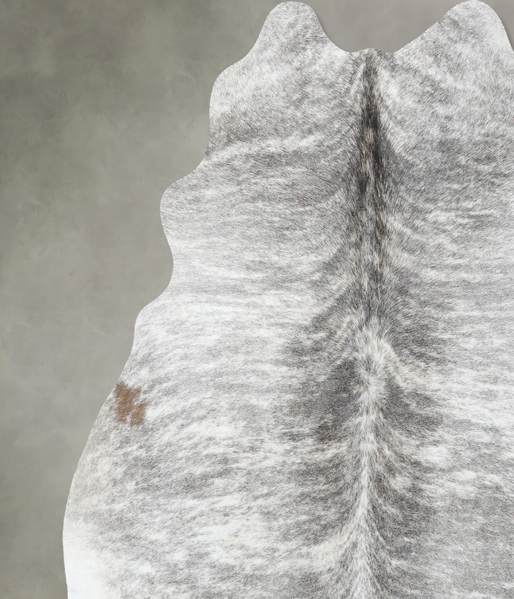 Grey Brindle Large Brazilian Cowhide Rug 6'5"H x 5'11"W #B18298 by Hudson Hides