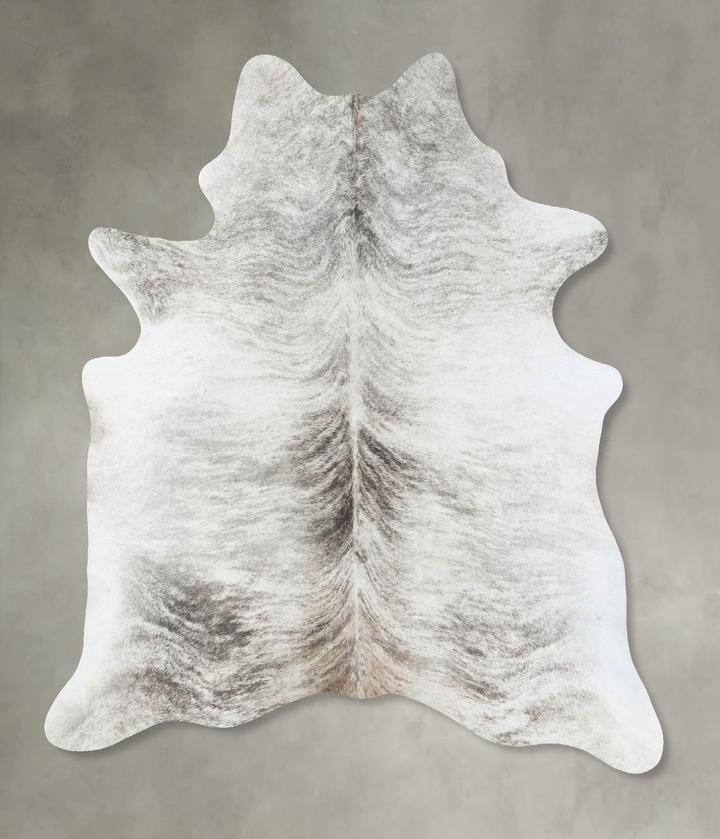 Grey Brindle X-Large Brazilian Cowhide Rug 7'6"H x 6'2"W #B18336 by Hudson Hides