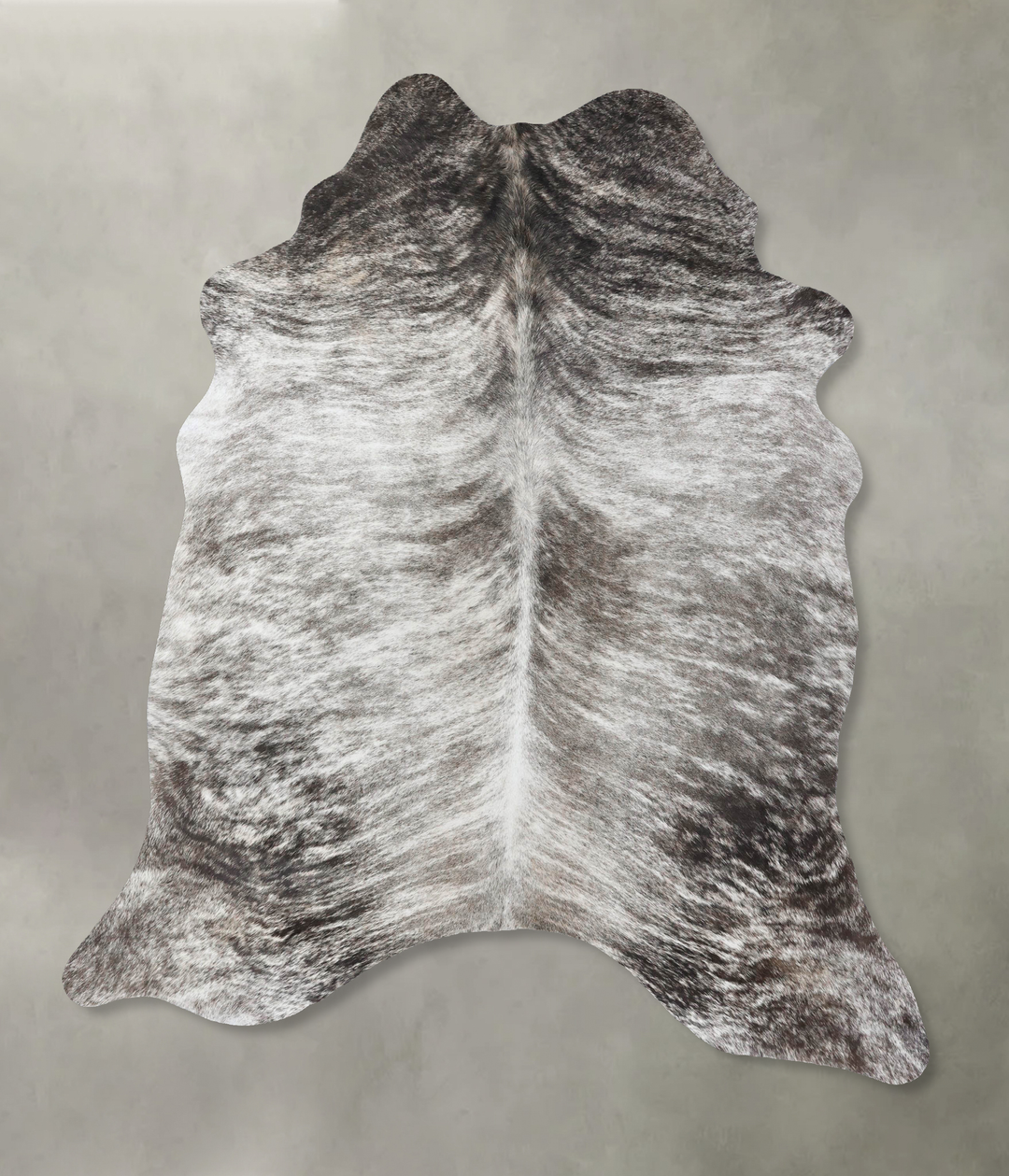 Grey Brindle X-Large Brazilian Cowhide Rug 7'5"H x 5'9"W #B18344 by Hu