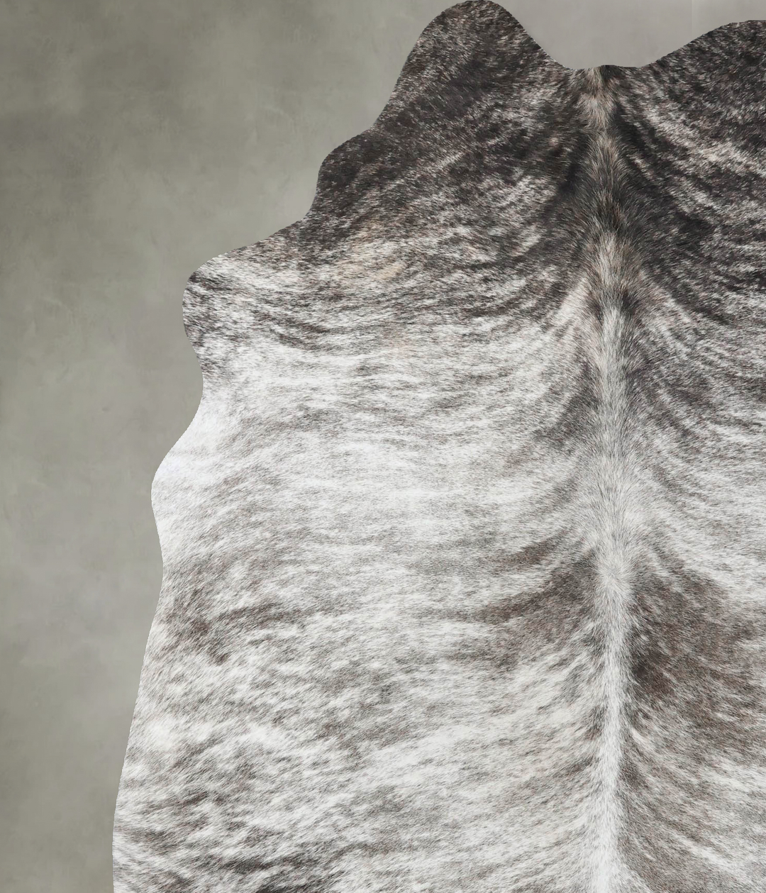 Grey Brindle X-Large Brazilian Cowhide Rug 7'5"H x 5'9"W #B18344 by Hu