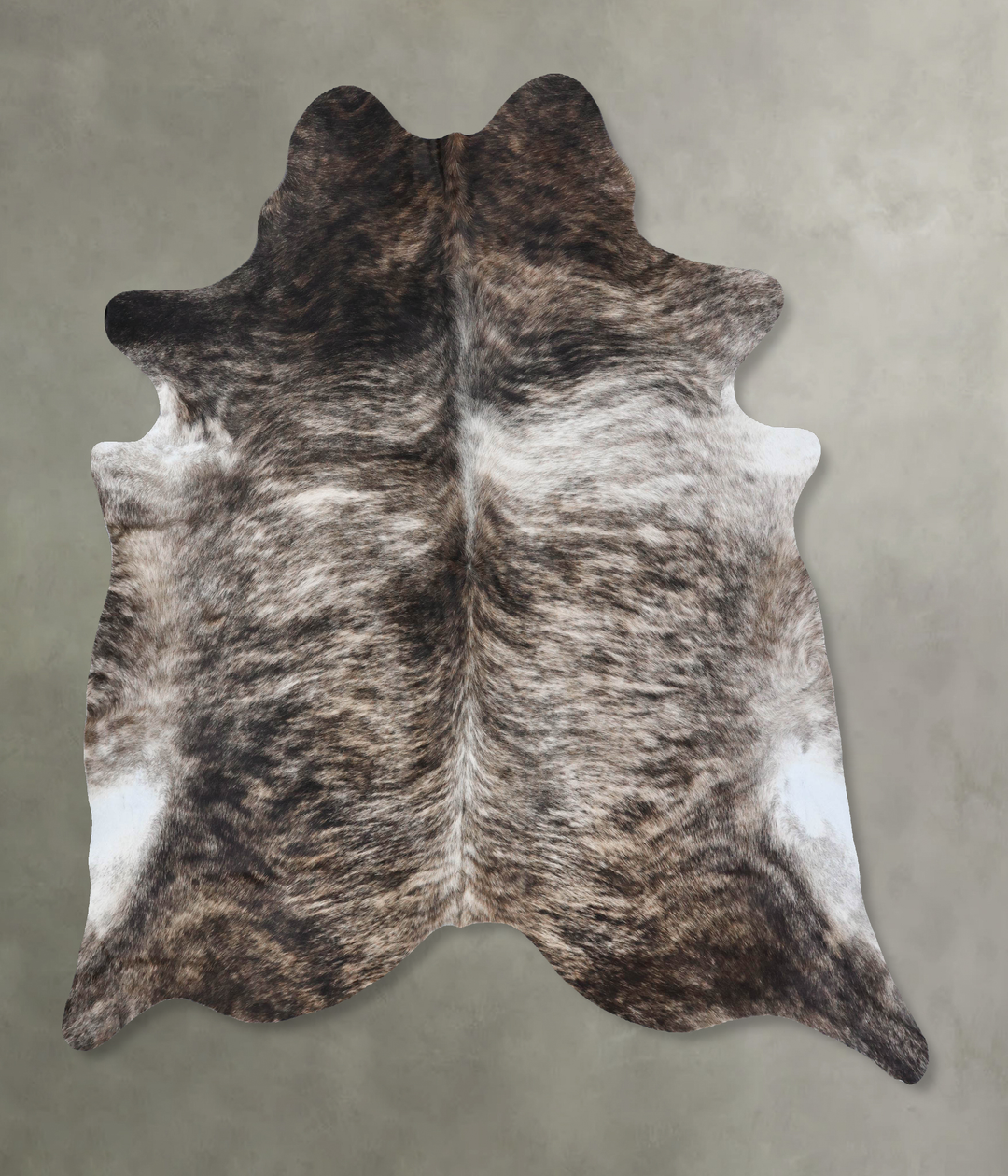 Grey Brindle XX-Large Brazilian Cowhide Rug 7'9"H x 7'3"W #B18401 by H