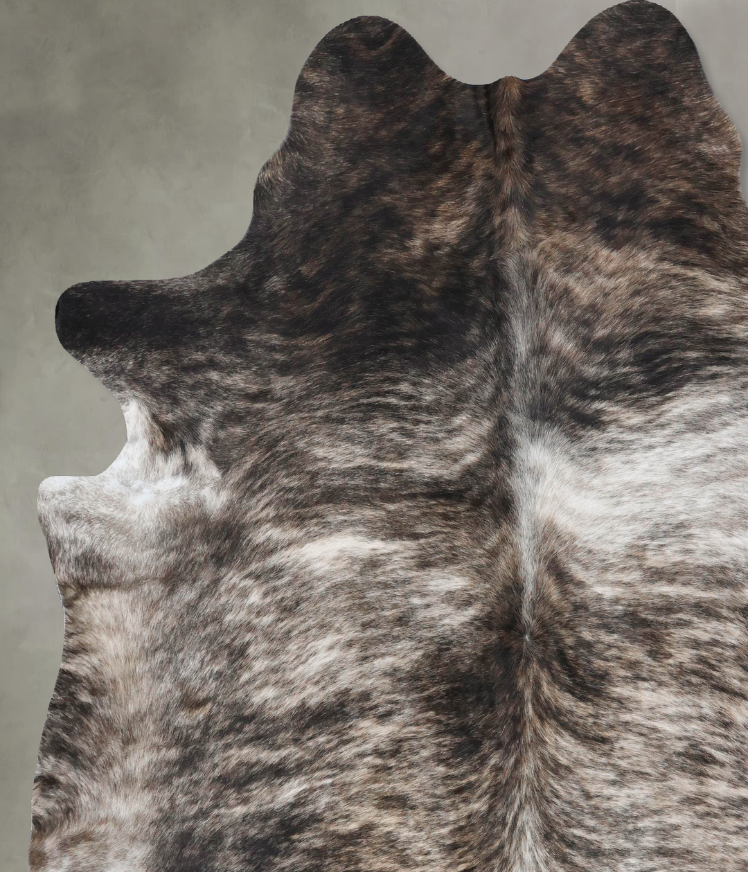 Grey Brindle XX-Large Brazilian Cowhide Rug 7'9"H x 7'3"W #B18401 by H