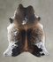 Chocolate and White X-Large Brazilian Cowhide Rug 7'4