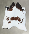 Brown and White X-Large Brazilian Cowhide Rug 6'10