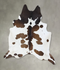 Chocolate and White XX-Large Brazilian Cowhide Rug 7'7