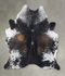 Chocolate and White X-Large Brazilian Cowhide Rug 7'2