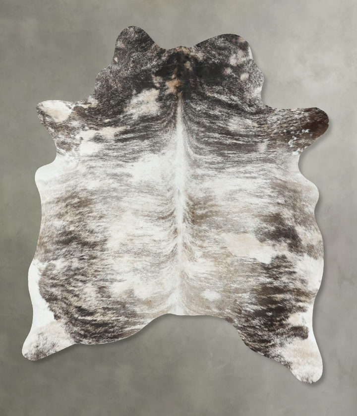 Grey Brindle Large Brazilian Cowhide Rug 6'2"H x 4'11"W #B18545 by Hudson Hides