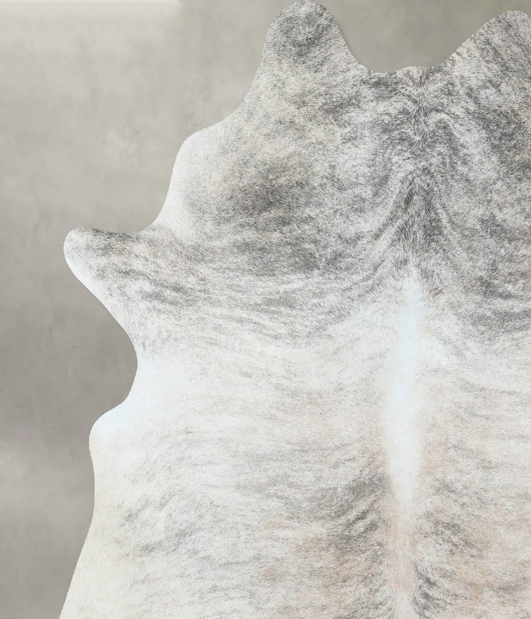 Grey Brindle Large Brazilian Cowhide Rug 6'9"H x 5'9"W #B18547 by Huds