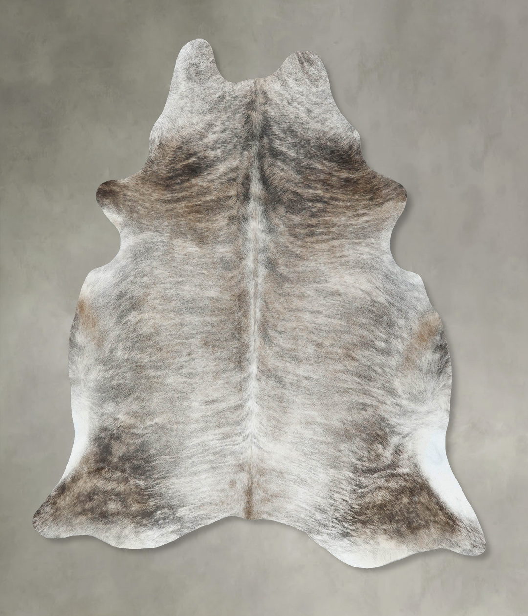 Light Brindle X-Large Brazilian Cowhide Rug 7'1"H x 6'1"W #B18558 by H