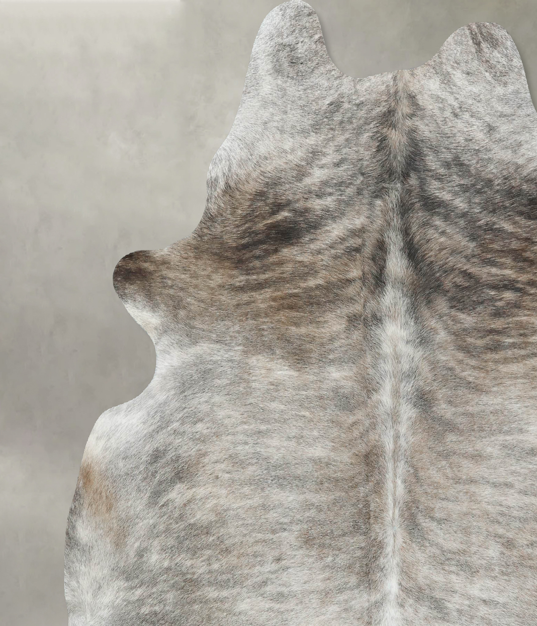 Light Brindle X-Large Brazilian Cowhide Rug 7'1"H x 6'1"W #B18558 by H