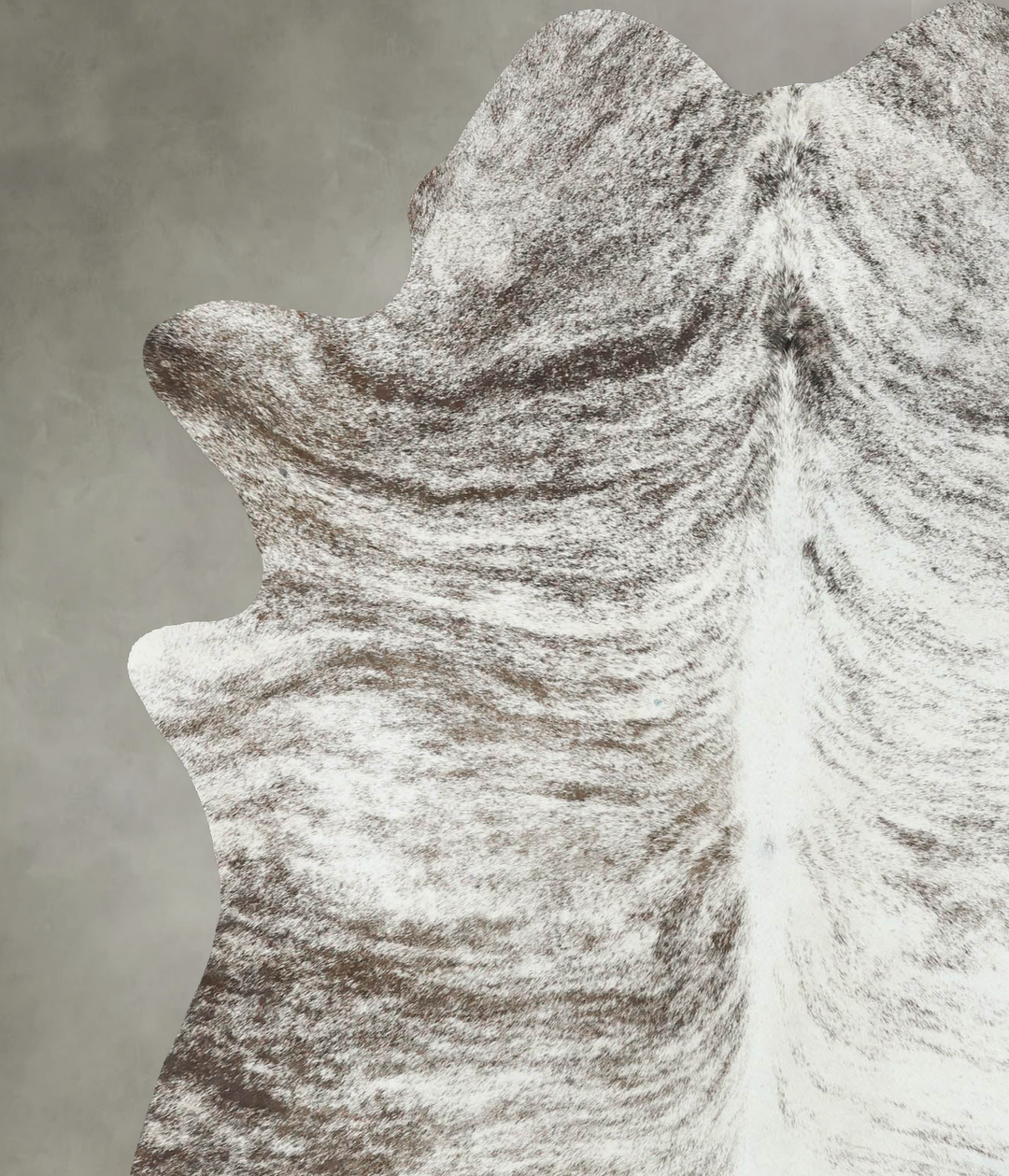 Grey Brindle Large Brazilian Cowhide Rug 6'11"H x 5'2"W #B18561 by Hud