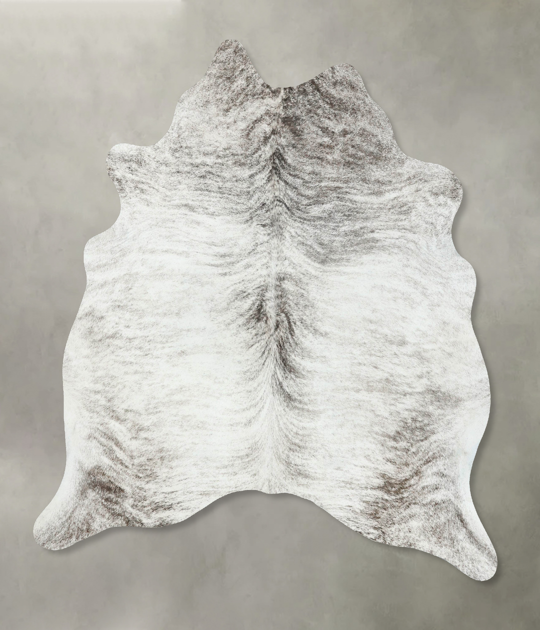 Grey Brindle Large Brazilian Cowhide Rug 6'6"H x 5'9"W #B18568 by Huds