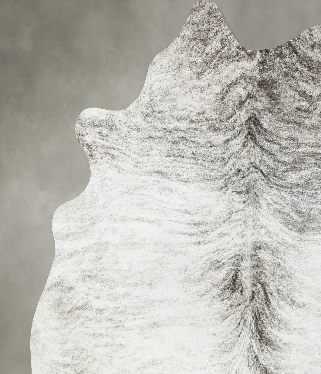 Grey Brindle Large Brazilian Cowhide Rug 6'6"H x 5'9"W #B18568 by Huds