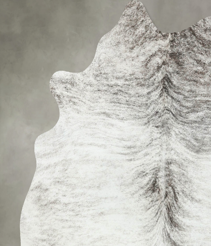 Grey Brindle Large Brazilian Cowhide Rug 6'6"H x 5'9"W #B18568 by Hudson Hides