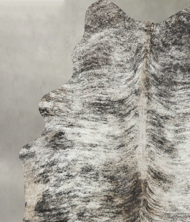 Grey Brindle Large Brazilian Cowhide Rug 6'7"H x 5'5"W #B18579 by Hudson Hides