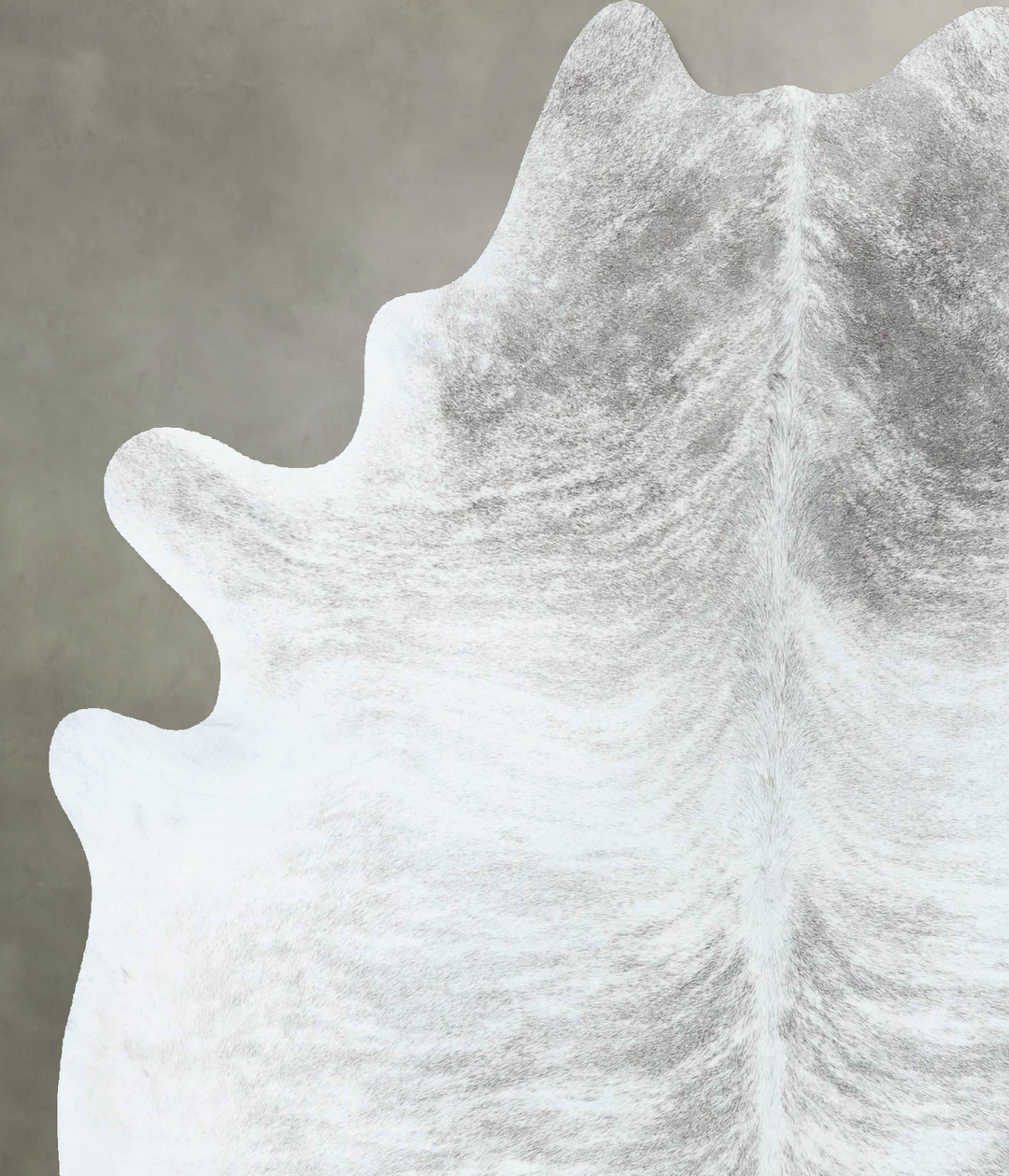 Grey Brindle Large Brazilian Cowhide Rug 6'8"H x 5'9"W #B18589 by Huds