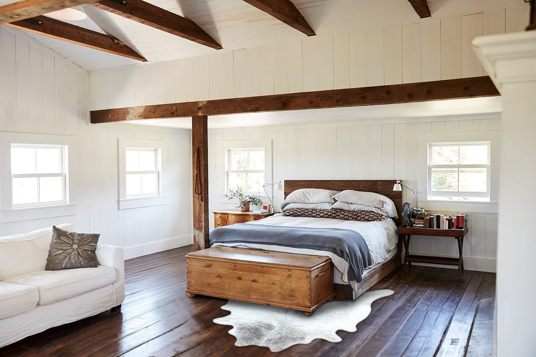 Grey Brindle Large Brazilian Cowhide Rug 6'8"H x 5'9"W #B18589 by Huds