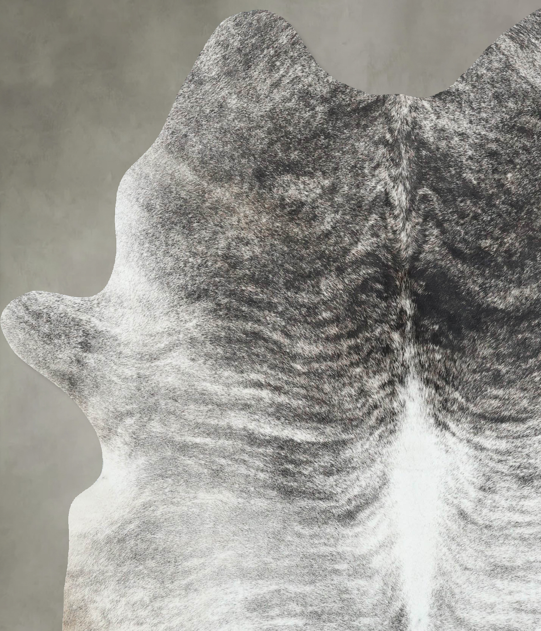 Grey Brindle Large Brazilian Cowhide Rug 7'2"H x 5'7"W #B18590 by Huds