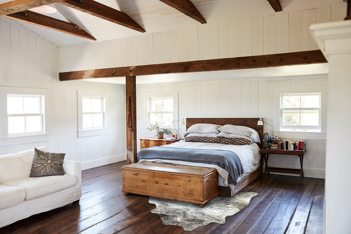 Grey Brindle Large Brazilian Cowhide Rug 6'8"H x 5'7"W #B18593 by Hudson Hides