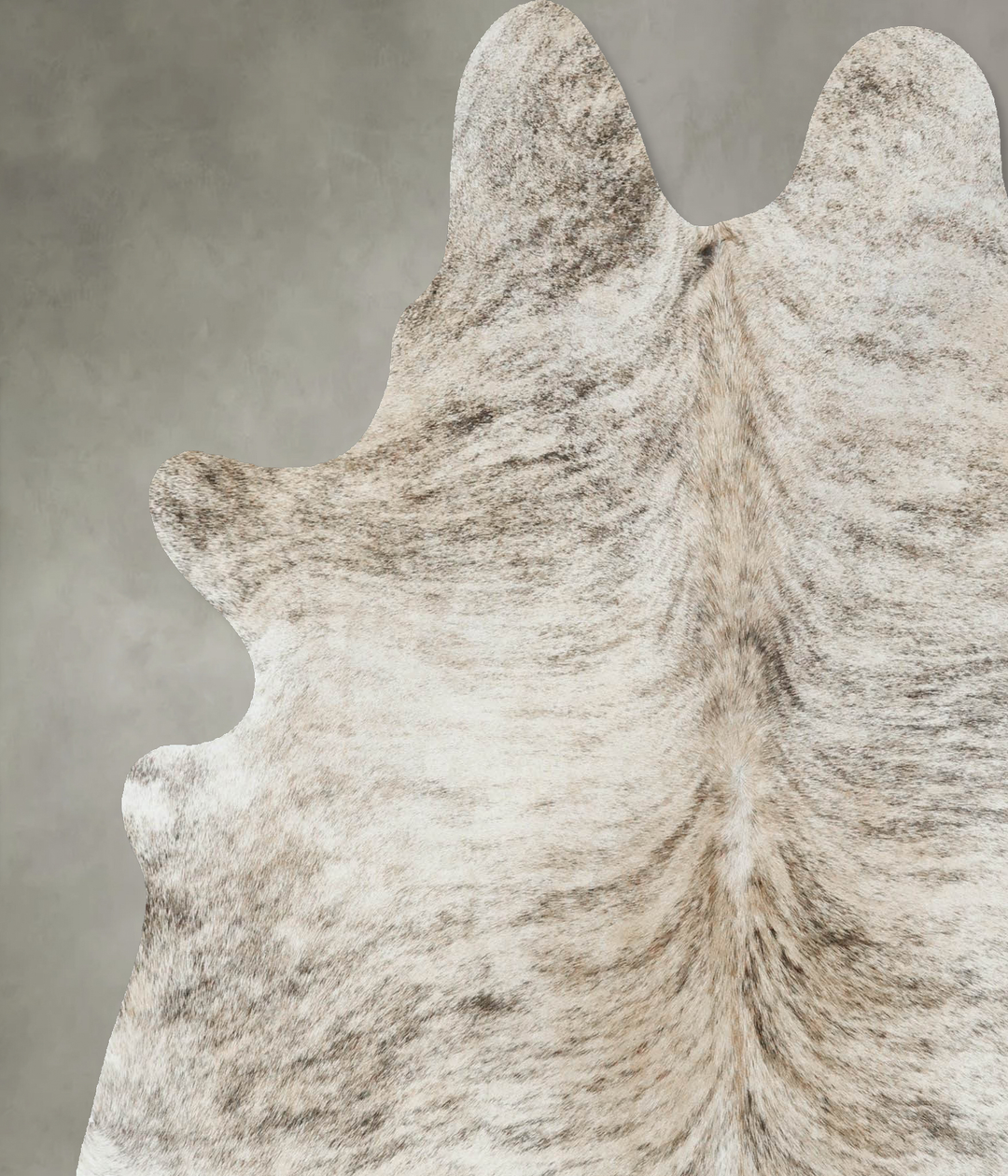 Light Brindle Large Brazilian Cowhide Rug 6'8"H x 5'11"W #B18597 by Hu