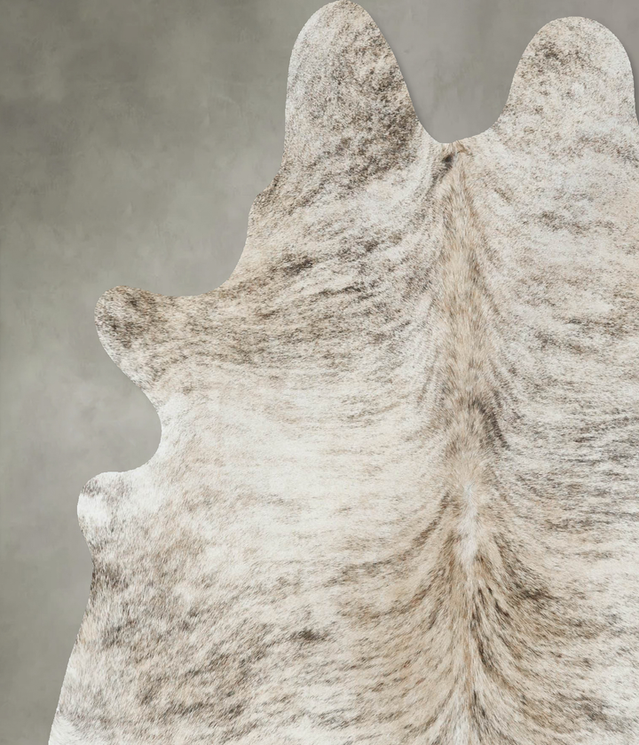 Light Brindle Large Brazilian Cowhide Rug 6'8"H x 5'11"W #B18597 by Hudson Hides