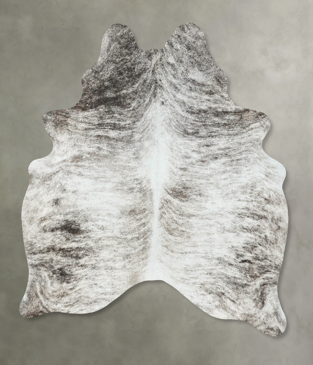 Grey Brindle Large Brazilian Cowhide Rug 6'2"H x 4'11"W #B18598 by Hud