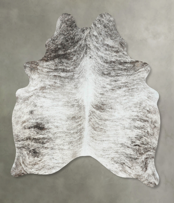 Grey Brindle Large Brazilian Cowhide Rug 6'2"H x 4'11"W #B18598 by Hudson Hides