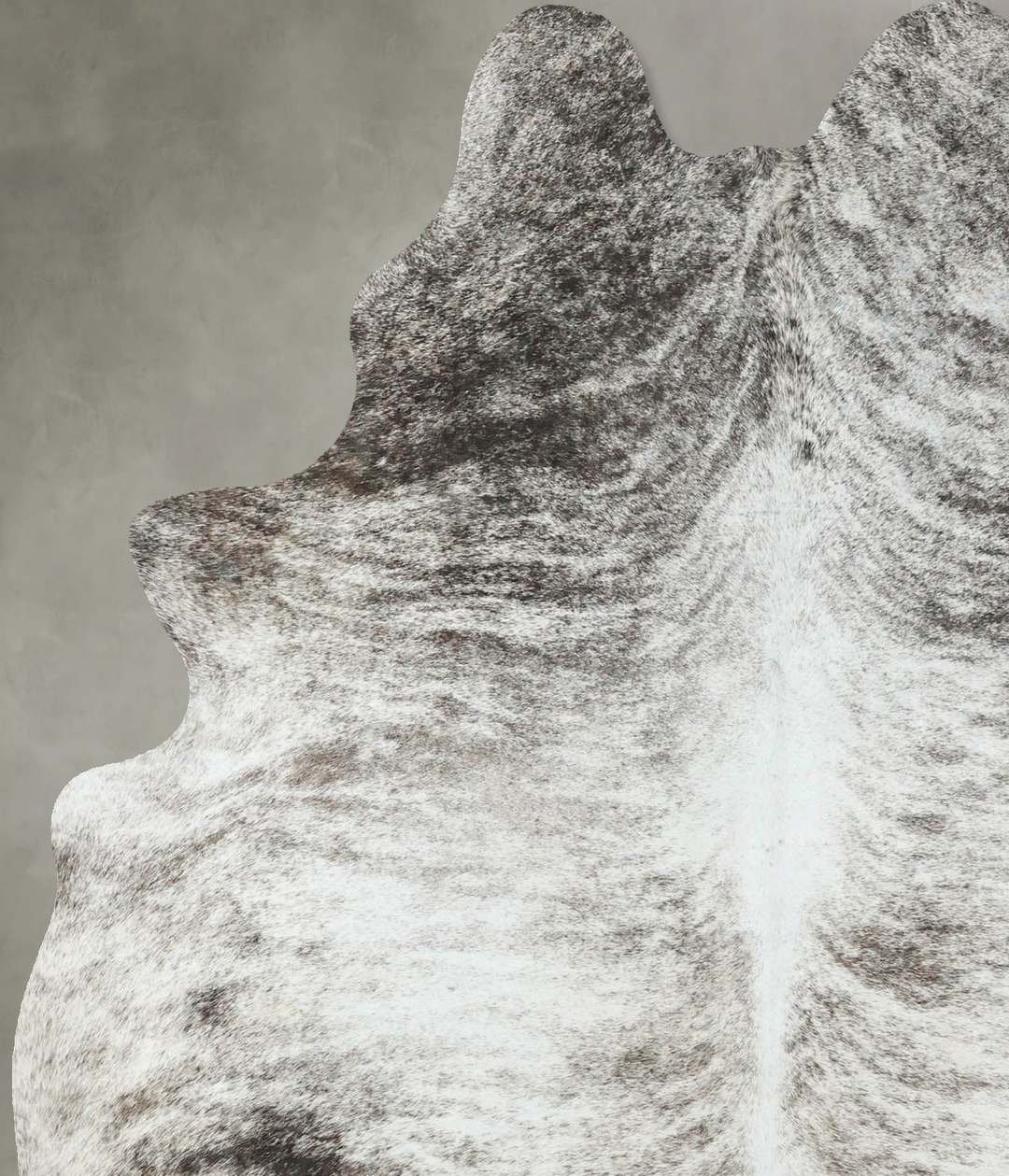 Grey Brindle Large Brazilian Cowhide Rug 6'2"H x 4'11"W #B18598 by Hud