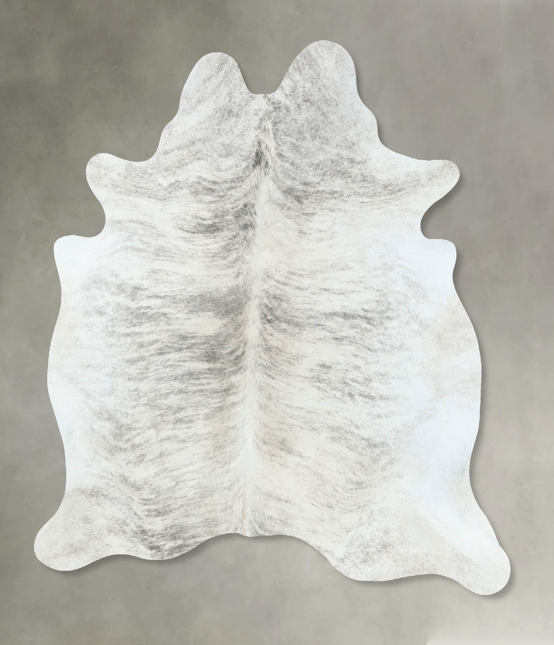 Grey Brindle Large Brazilian Cowhide Rug 6'5"H x 5'5"W #B18599 by Huds