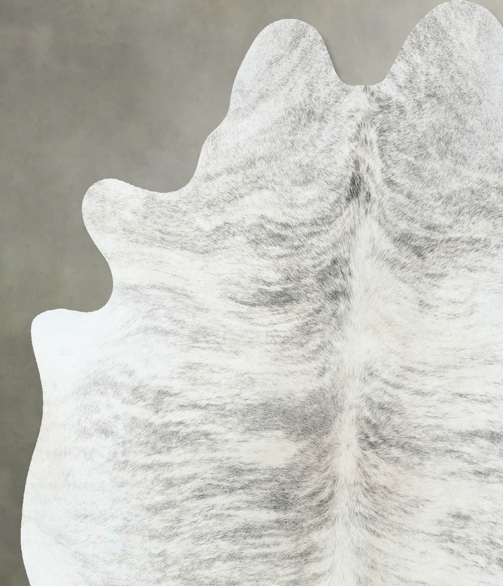 Grey Brindle Large Brazilian Cowhide Rug 6'5"H x 5'5"W #B18599 by Hudson Hides