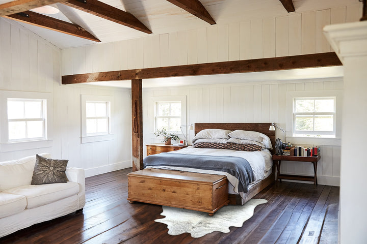 Grey Brindle Large Brazilian Cowhide Rug 6'5"H x 5'5"W #B18599 by Hudson Hides