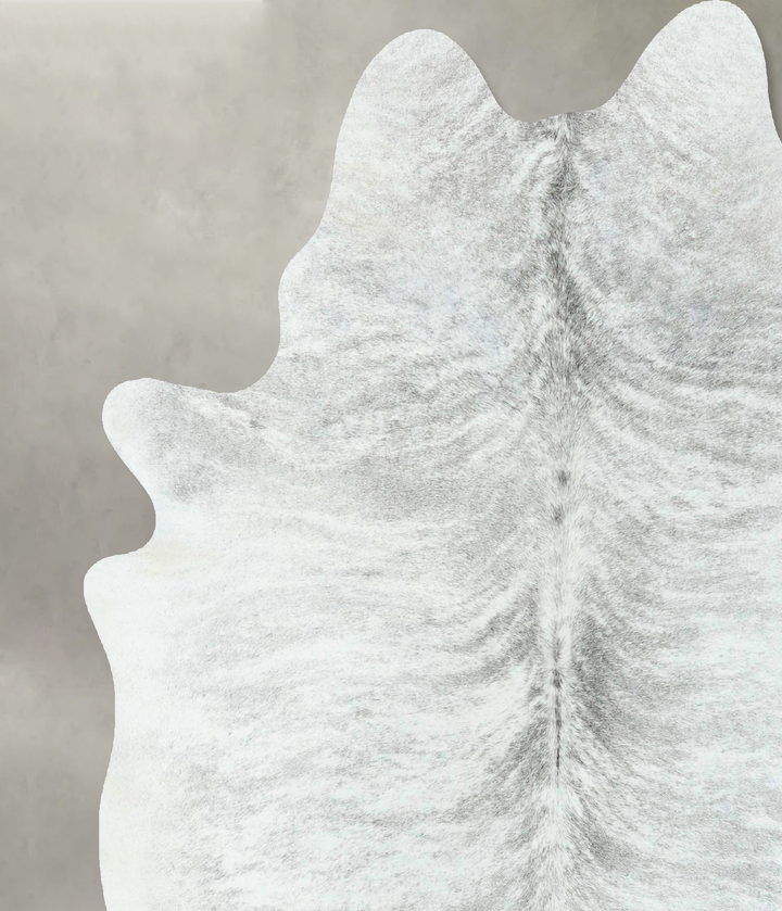 Grey Brindle X-Large Brazilian Cowhide Rug 6'9"H x 5'11"W #B18602 by Hudson Hides