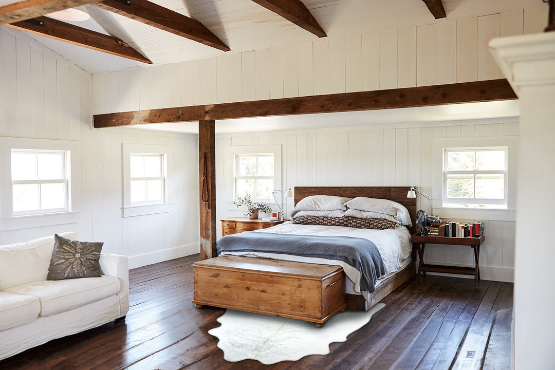 Grey Brindle Large Brazilian Cowhide Rug 7'0"H x 5'7"W #B18604 by Huds