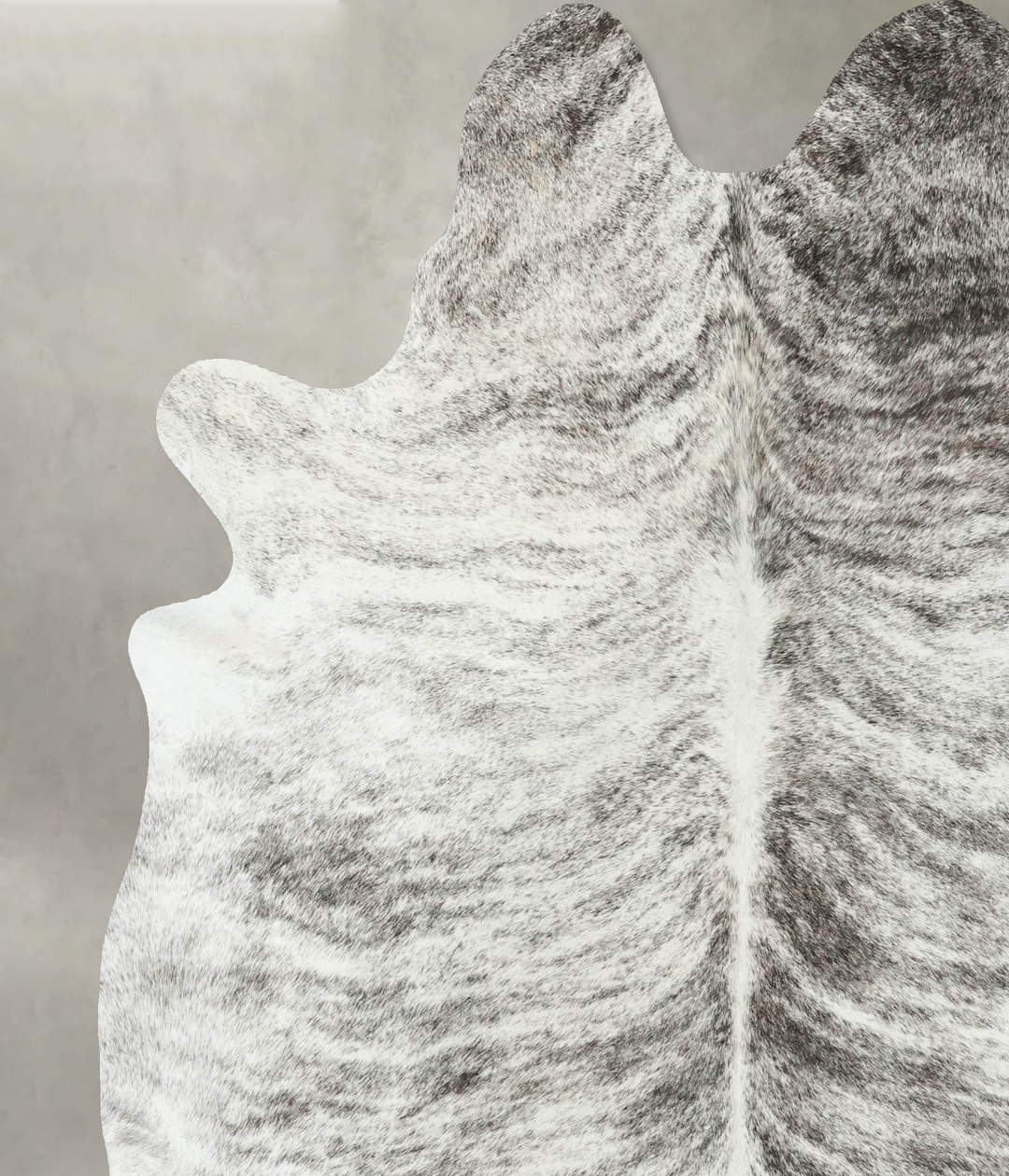 Grey Brindle X-Large Brazilian Cowhide Rug 7'0"H x 6'5"W #B18605 by Hu