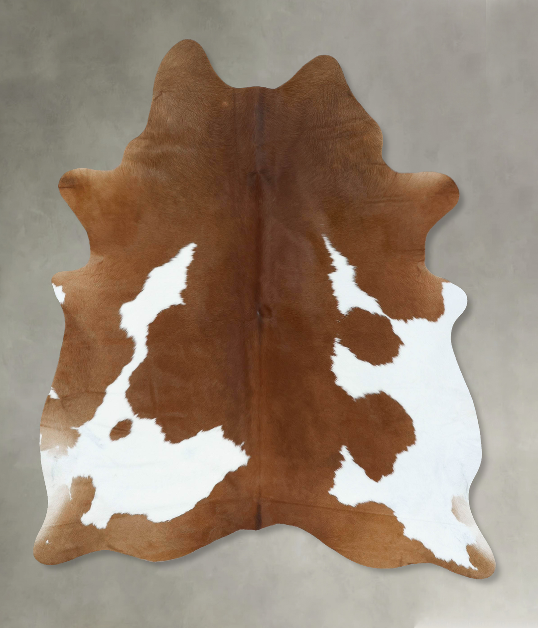Brown and White Large Brazilian Cowhide Rug 6'10"H x 5'5"W #B18615 by