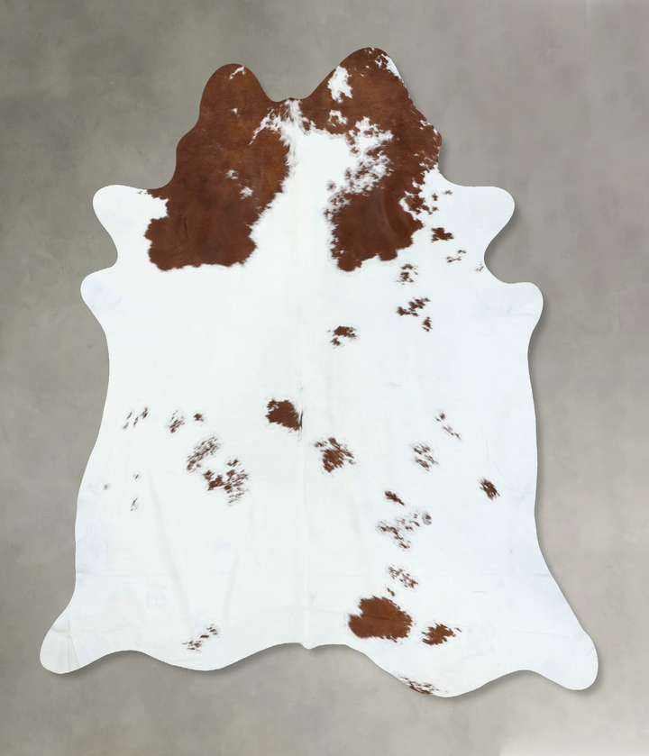 Brown and White XX-Large Brazilian Cowhide Rug 8'2"H x 7'3"W #B18620 by Hudson Hides