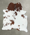 Brown and White X-Large Brazilian Cowhide Rug 7'4
