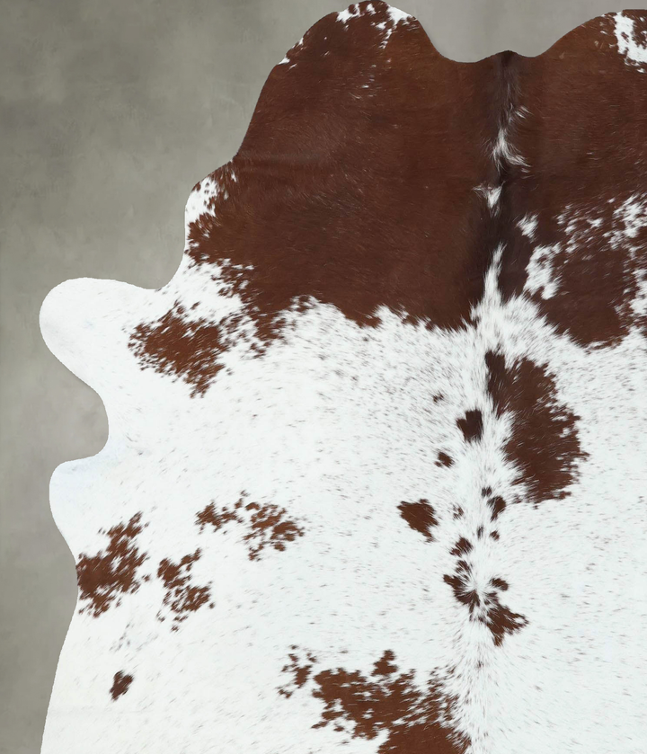 Brown and White X-Large Brazilian Cowhide Rug 7'4"H x 5'10"W #B18625 by Hudson Hides