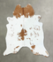 Brown and White X-Large Brazilian Cowhide Rug 7'6