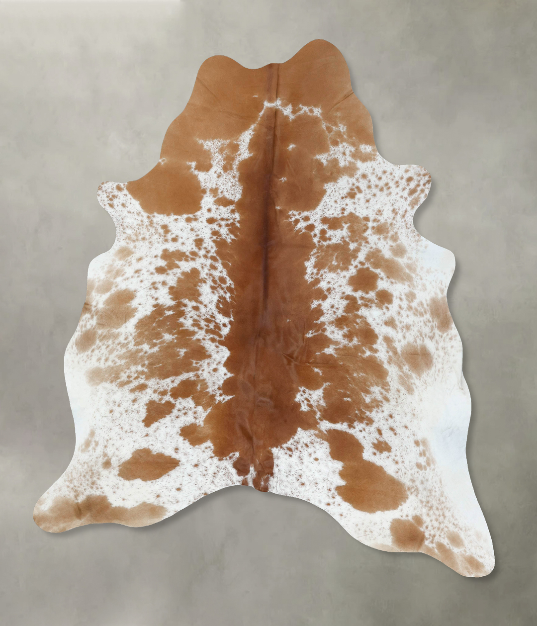 Brown and White X-Large Brazilian Cowhide Rug 7'4"H x 6'5"W #B18632 by