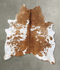 Brown and White X-Large Brazilian Cowhide Rug 7'8