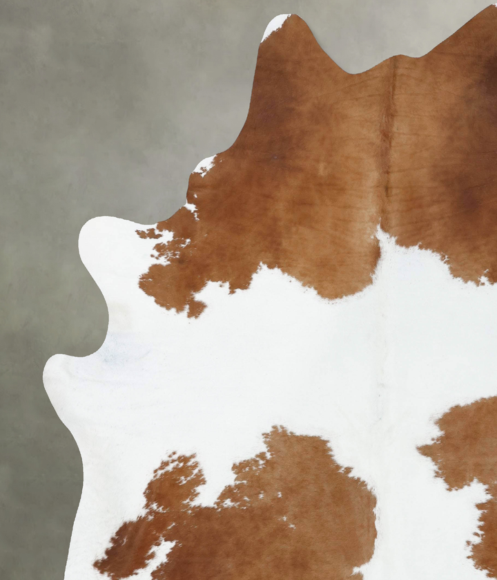 Brown and White XX-Large Brazilian Cowhide Rug 8'5"H x 7'1"W #B18644 by Hudson Hides