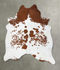 Brown and White XX-Large Brazilian Cowhide Rug 8'9