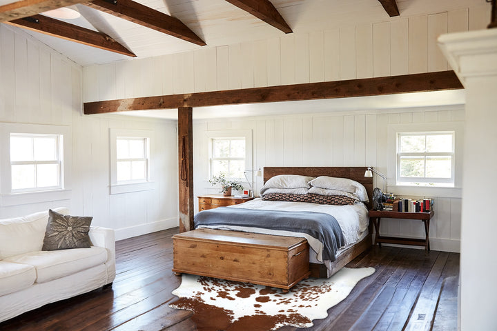 Brown and White XX-Large Brazilian Cowhide Rug 8'9"H x 7'6"W #B18645 by Hudson Hides