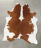 Brown and White Large Brazilian Cowhide Rug 6'8