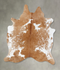 Beige and White X-Large Brazilian Cowhide Rug 7'2