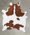 Brown and White X-Large Brazilian Cowhide Rug 7'0