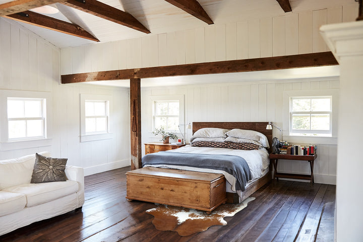 Brown and White Large Brazilian Cowhide Rug 6'6"H x 5'1"W #B18666 by Hudson Hides