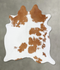 Brown and White Large Brazilian Cowhide Rug 6'7
